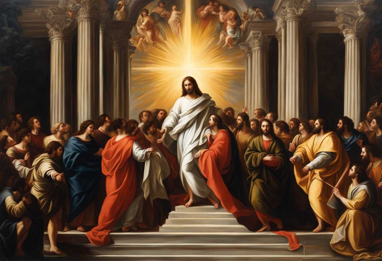 A-diverse-group-of-people-stand-united-before-a-radiant-Christ-in-a-timeless-solemn-setting_qpbh