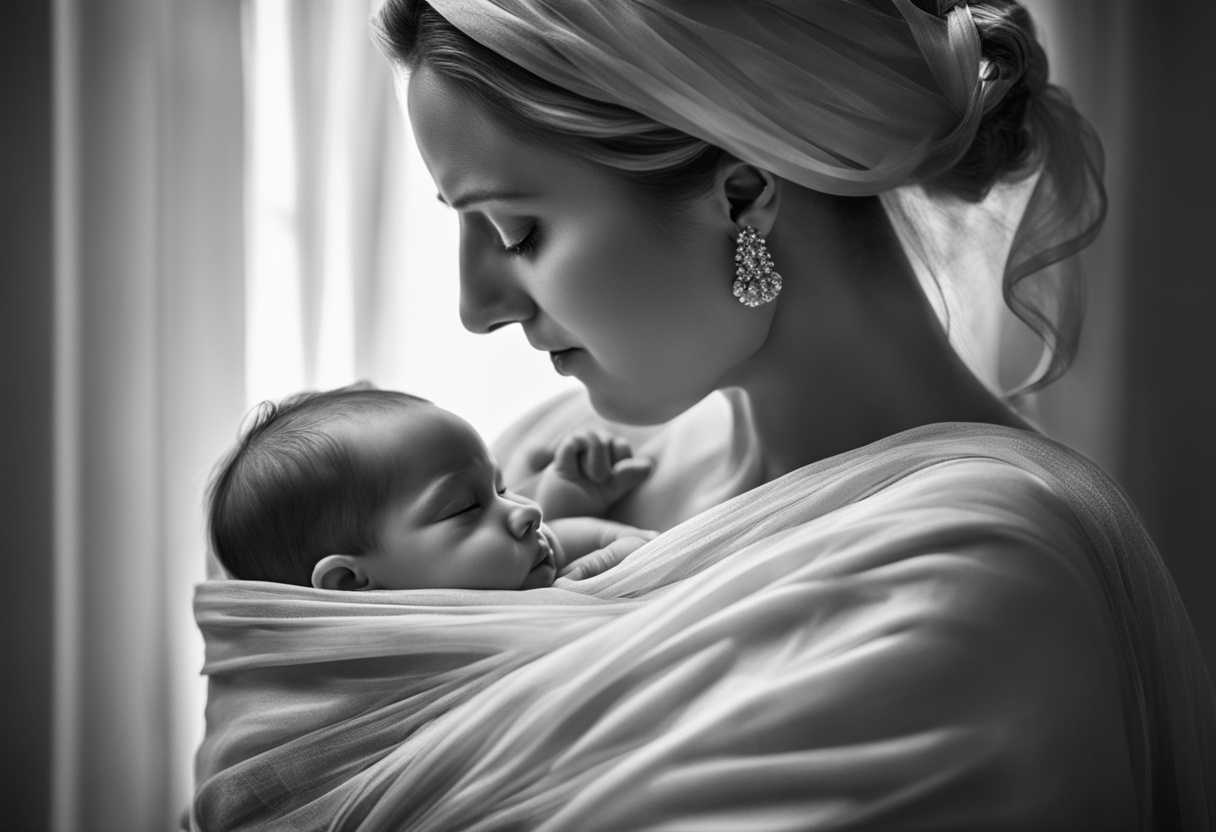 A-mother-cradles-her-newborn-baby-in-a-warm-tender-moment-captured-in-black-and-white_afnt