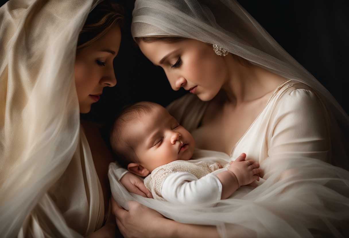 Mother-cradles-newborn-in-soft-light-pure-love-and-tenderness-timeless-bond-captured_ibdk