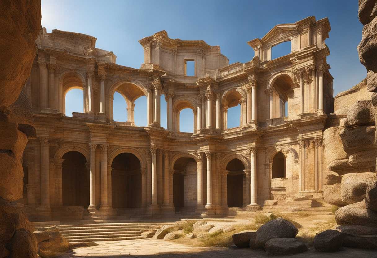Explorers-marvel-at-sunlit-ancient-ruins-bridging-past-and-present-with-awe-and-curiosity_dtlm