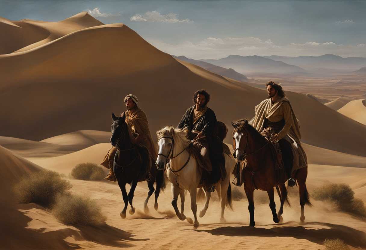 Abram-and-friends-trek-through-desert-determined-and-weary-against-Negeb-backdrop-cinematic-isola_xici