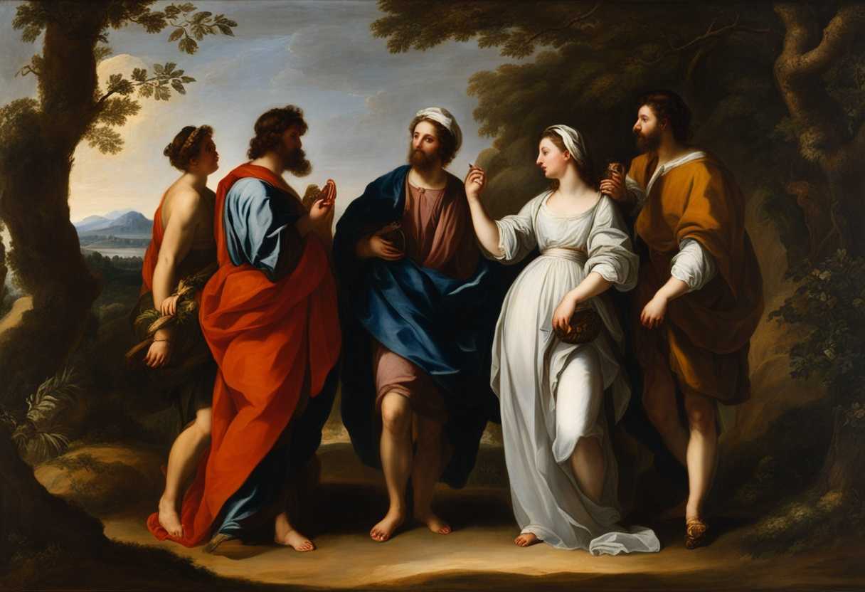Abraham-and-Sarah-welcome-three-visitors-under-the-oaks-receiving-a-promise-of-a-son_meqm