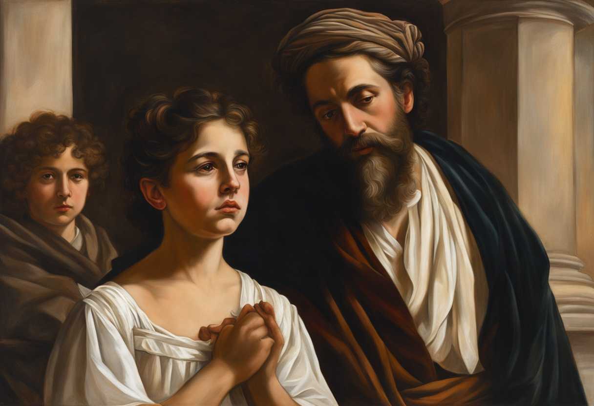 Abraham-and-Sarah-stand-together-emotional-tension-resolution-dilemma-with-a-boy-in-the-foregrou_qber