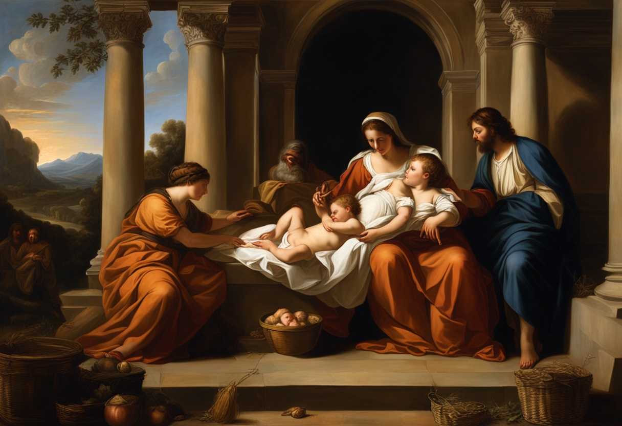 Biblical-family-scene-Sarah-proudly-nursing-Isaac-Abraham's-covenant-Hagar's-sorrow-divine-inter_ezgl