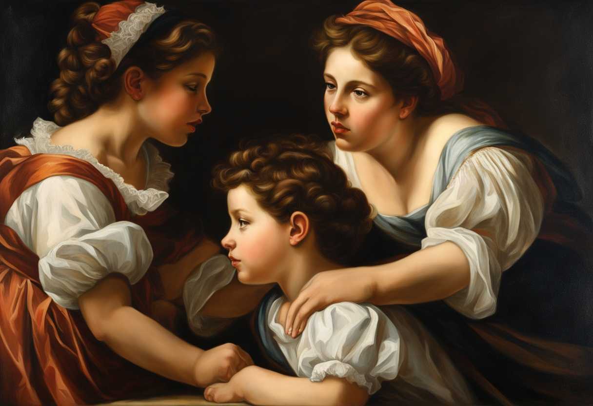 A-group-of-children-playfully-interact-with-a-woman-her-expression-showing-concern-and-curiosity_indx