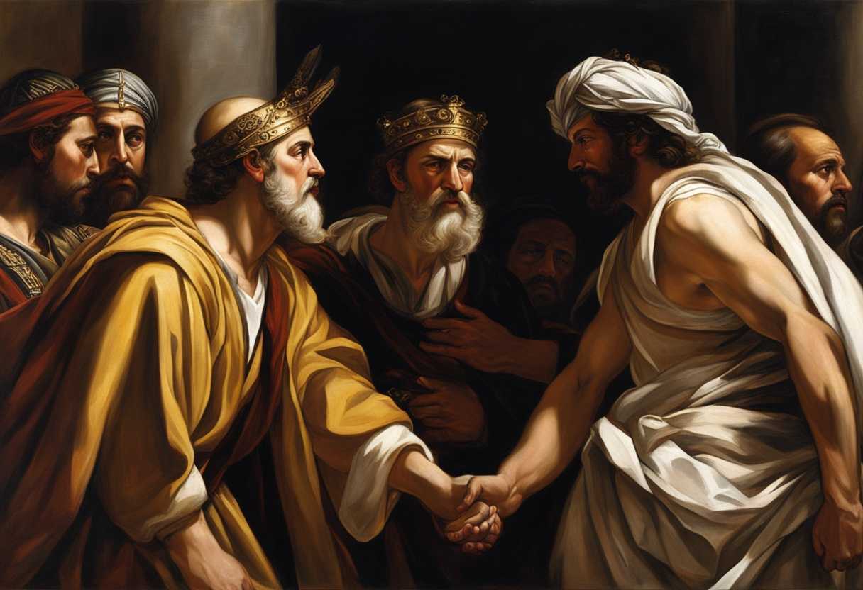 Dramatic-biblical-standoff-Abimelech-and-Isaac-face-off-intense-expressions-symbolic-power-dynami_ifsr
