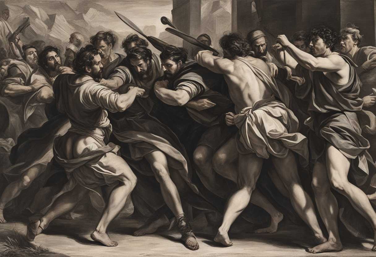 Tense-standoff-between-Sons-of-Jacob-and-angry-men-with-furrowed-brows-and-clenched-fists_satu