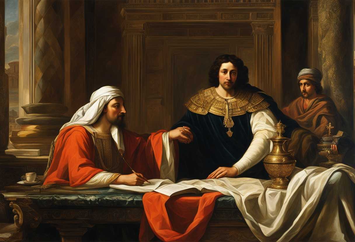 Pharaoh-seeks-counsel-from-wise-man-in-opulent-palace-embodying-authority-wisdom-and-historical-g_buww