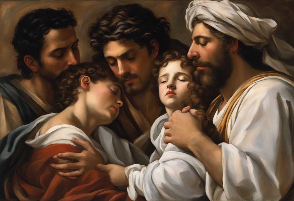 Joseph-embraces-his-brothers-tears-of-forgiveness-and-reconciliation-flowing-as-Benjamin-looks-on-_crls