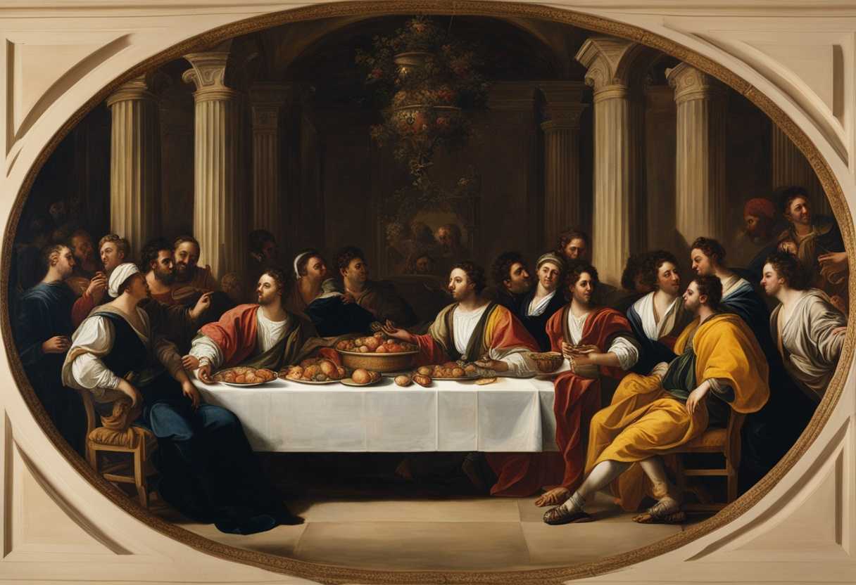 Joseph-and-Benjamin-seated-at-a-grand-feast-in-regal-attire-celebrating-with-lavish-food_zxyo