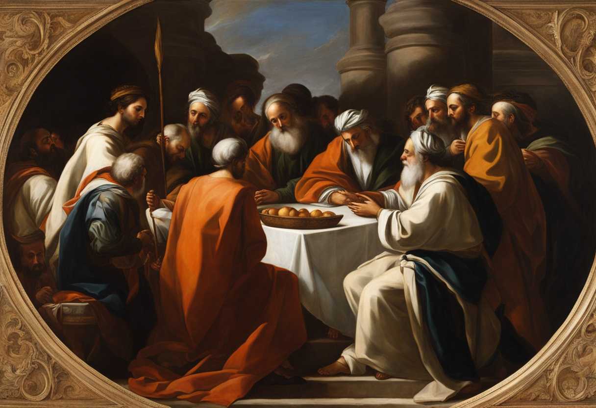 Twelve-sons-of-Israel-gather-in-a-semi-circle-receiving-blessings-from-their-father_wvpc