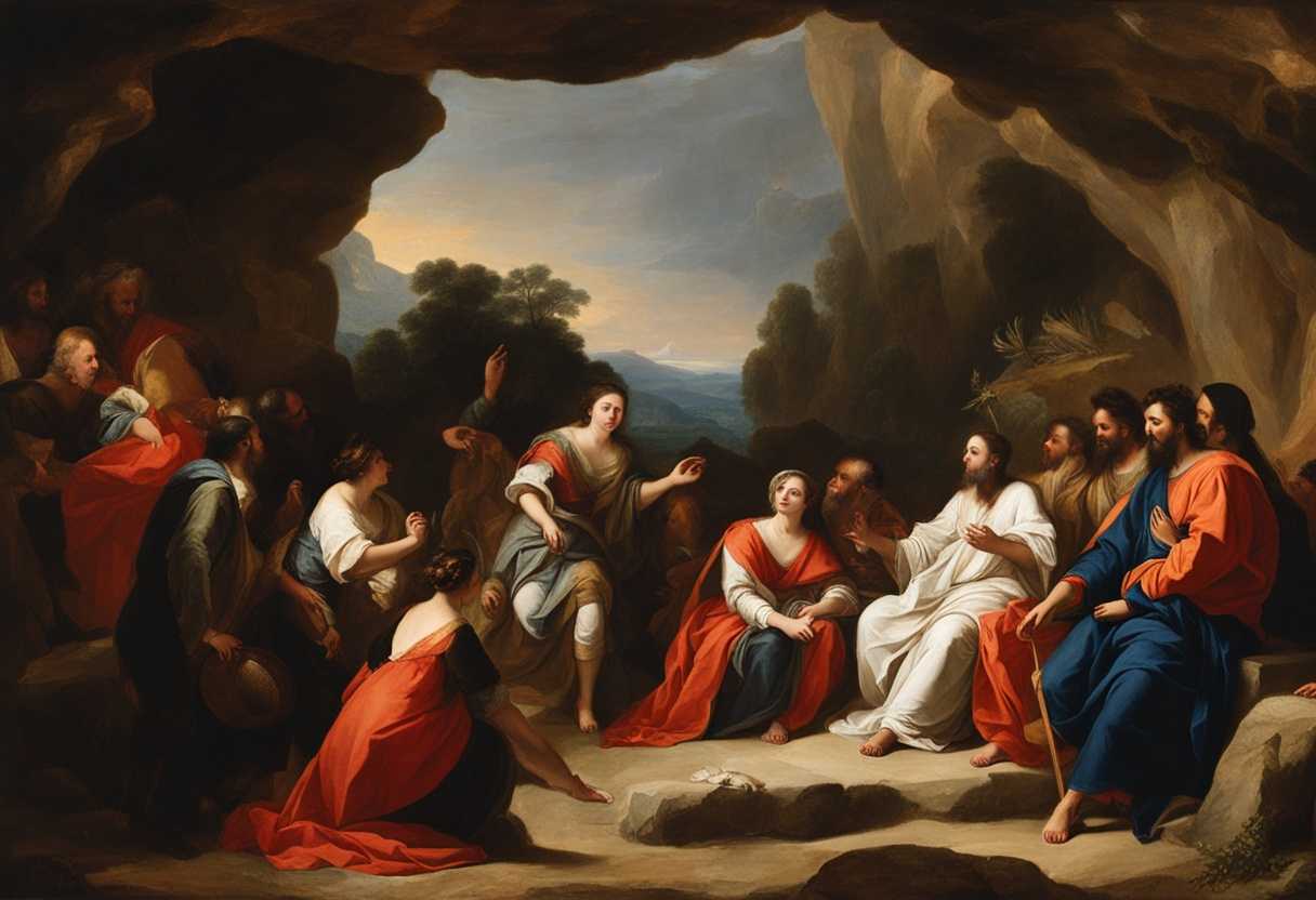 Family-gathers-at-ancient-cave-patriarch-gestures-with-reverence-emotions-mix-in-ancestral-traditi_ftvi