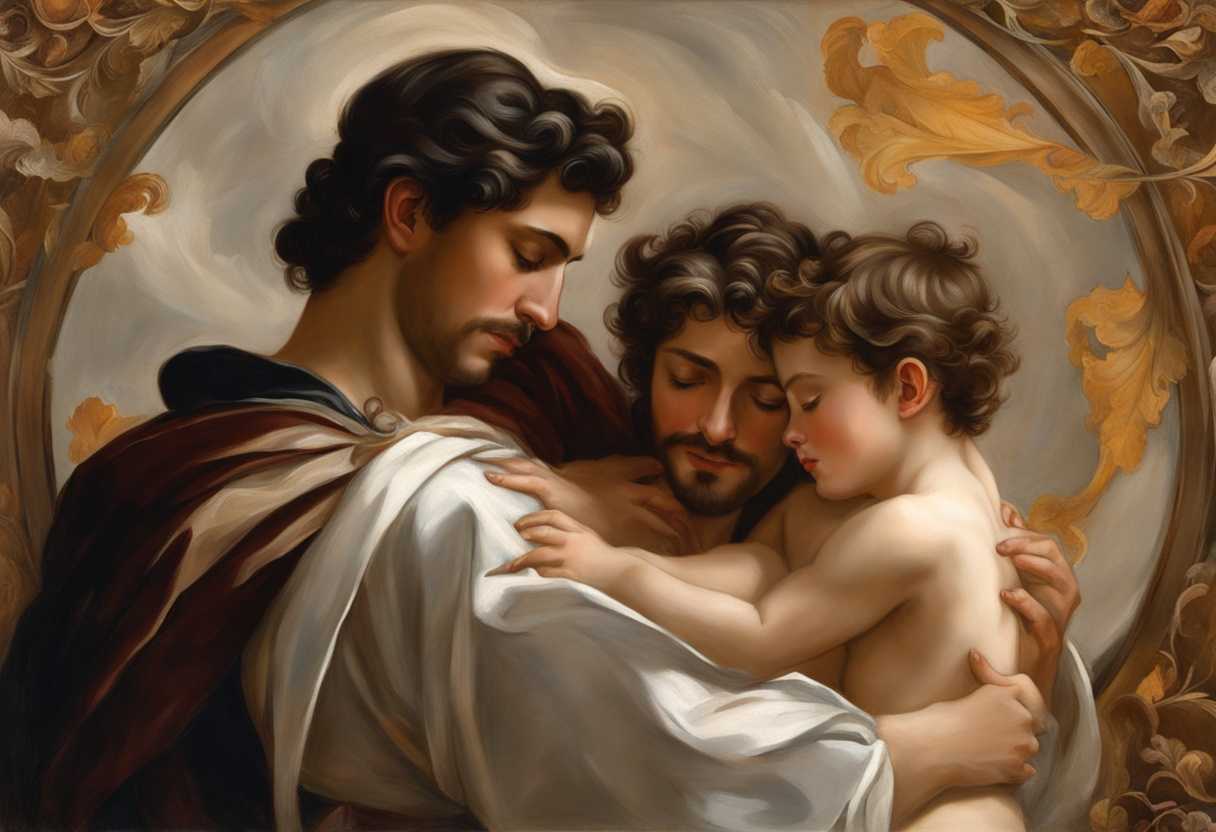 Father-and-sons-share-a-tender-moment-embodying-care-protection-reverence-and-familial-duty_nccm