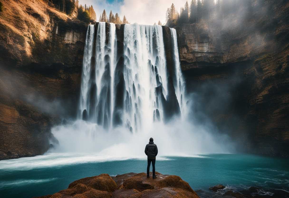 Person-stands-in-awe-at-majestic-waterfall-frozen-in-time-by-its-powerful-beauty_wcsu