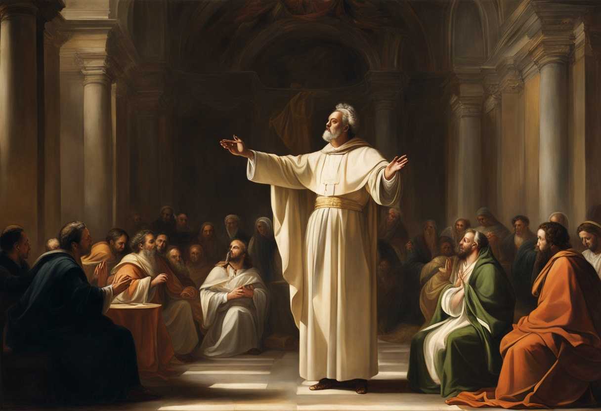 A-priest-performs-sacred-rituals-as-worshipers-gather-in-ethereal-light-embodying-deep-spiritual-co_gigz