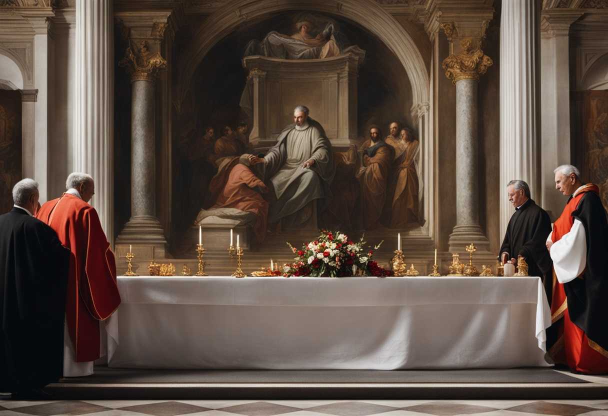 A-priest-in-elegant-robes-offers-sacrifices-on-a-solemn-altar-in-a-sacred-setting_wybo