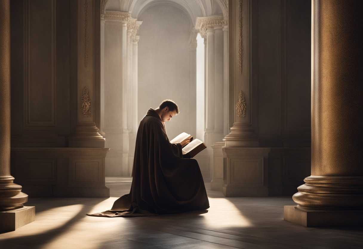 Intimate-scene-Person-reading-Bible-in-soft-light-deep-contemplation-spiritual-connection-serene_xzkb