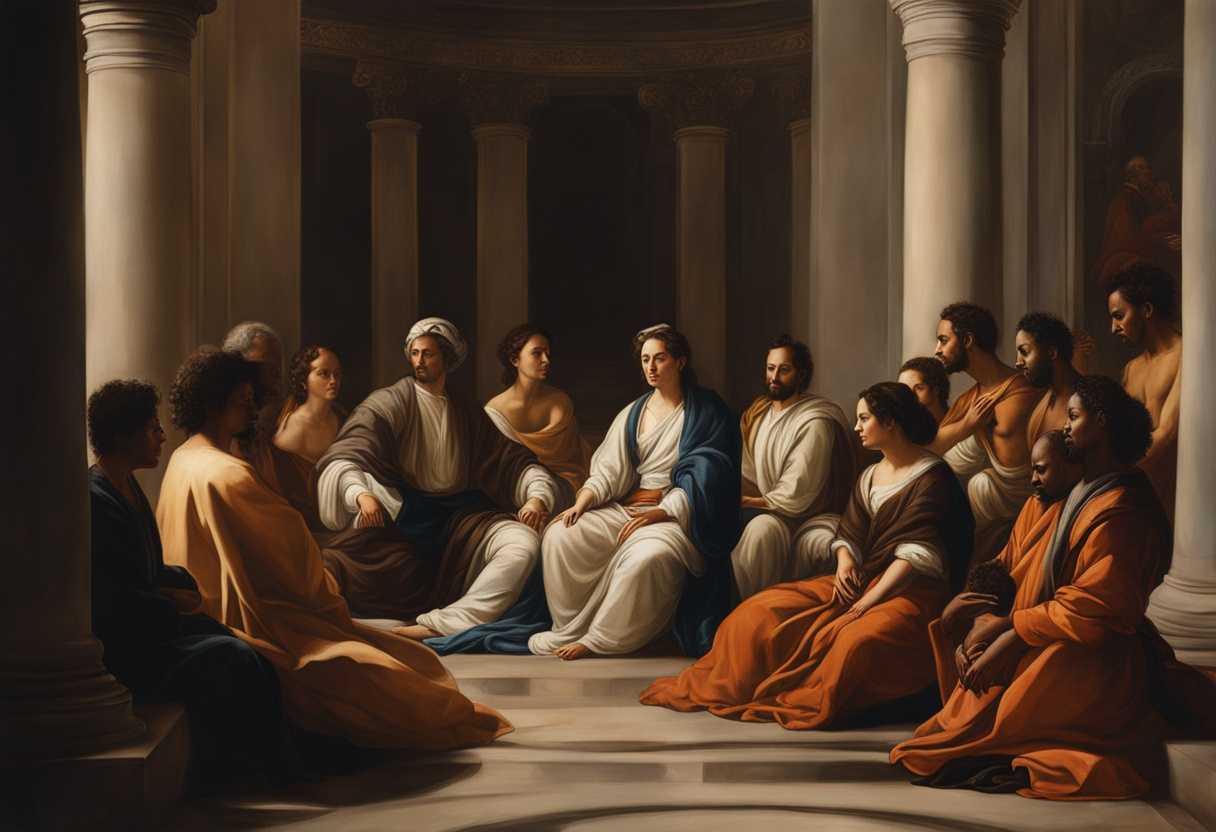 A-diverse-group-of-individuals-peacefully-meditating-together-in-a-serene-harmonious-setting_vxpj
