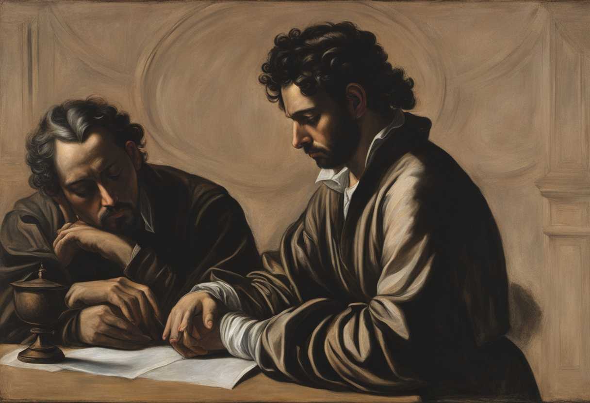 In-a-dimly-lit-room-individuals-reflect-somberly-hands-clasped-eyes-downcast-in-contemplation_hspc