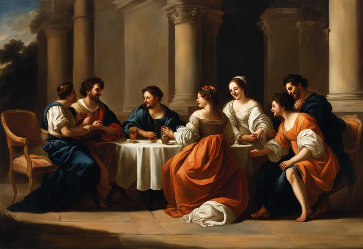 Close-knit-group-sharing-laughter-and-conversation-in-cozy-warmly-lit-setting-radiating-comfort-an_nehd