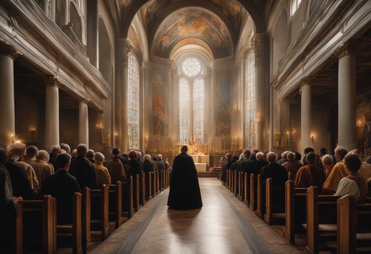 A-priest-leads-a-reverent-congregation-in-prayer-in-a-sacred-light-filled-space_vxje