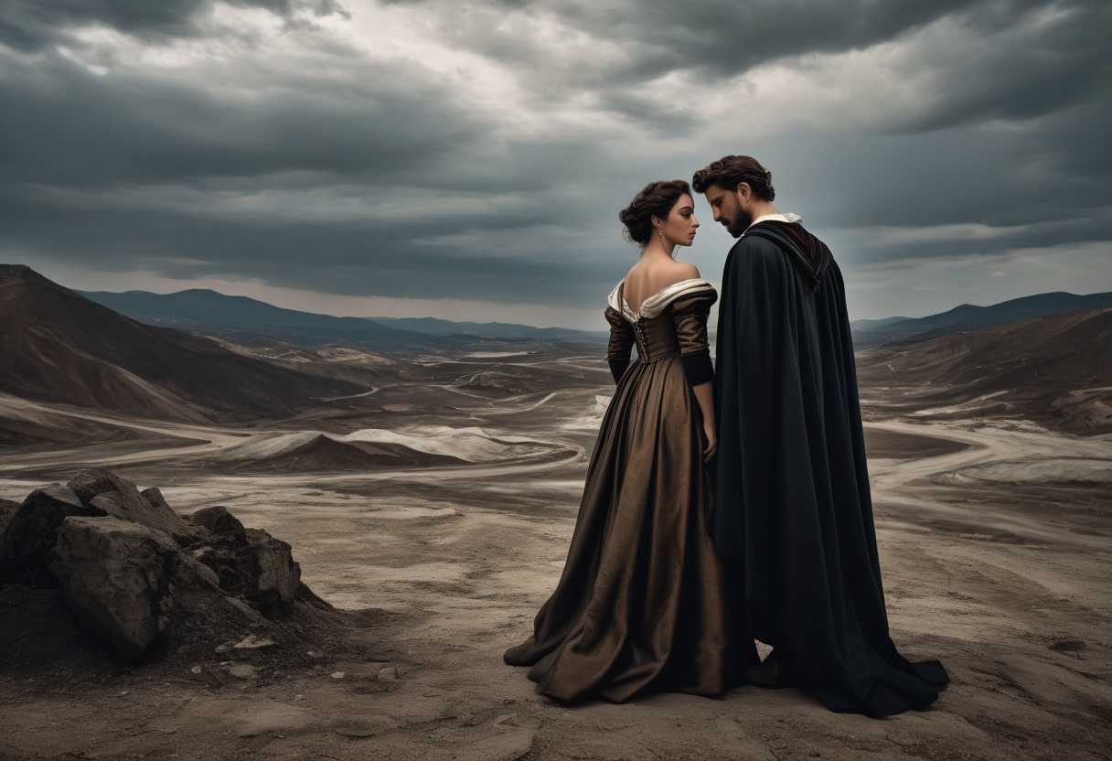 A-couple-stands-in-a-barren-wasteland-embodying-vulnerability-resilience-authority-compassion-l_yaxg
