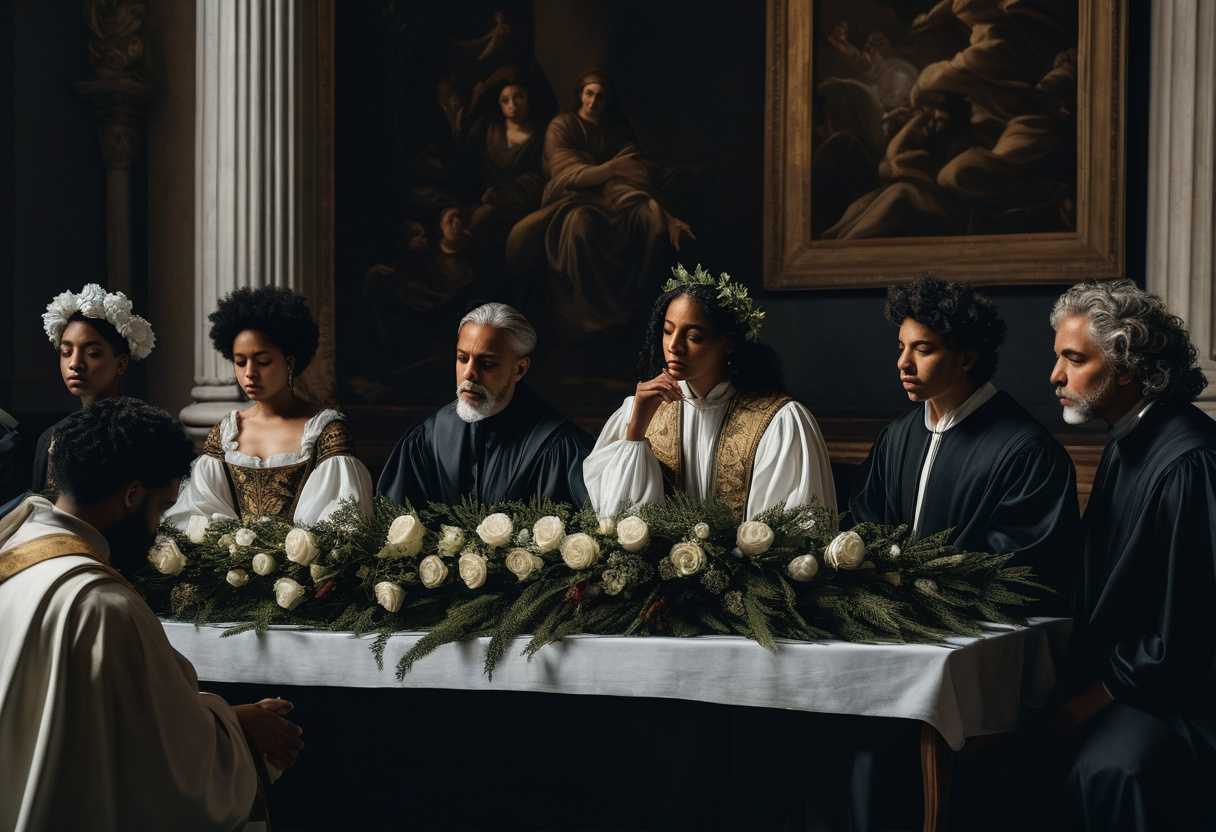 A-diverse-group-gathers-in-a-solemn-ceremony-mourning-the-impact-of-dishonesty-on-nature_ekld