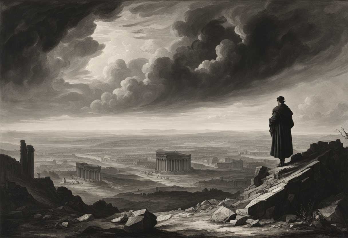 A-figure-stands-in-a-desolate-wasteland-surrounded-by-ruins-gazing-into-the-distance-with-despair_pmji