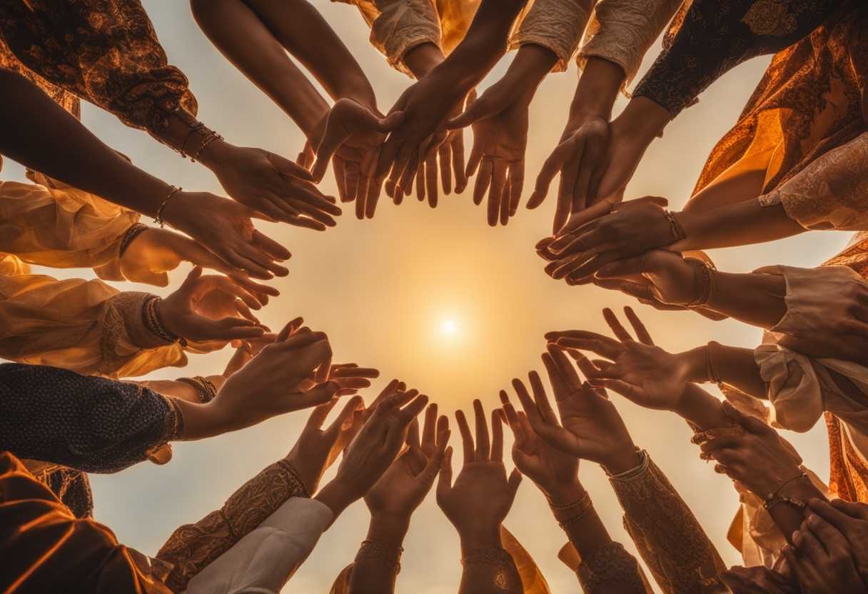 People-in-a-circle-at-sunset-hands-raised-in-gratitude-eyes-closed-in-reverence_nnuk
