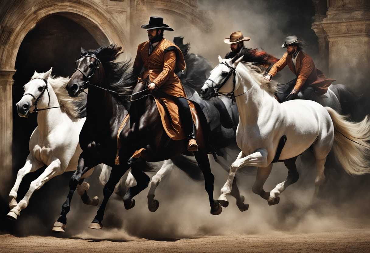 Elegant-horsemen-and-powerful-horses-galloping-confidently-in-a-dramatic-high-contrast-scene_qpdt