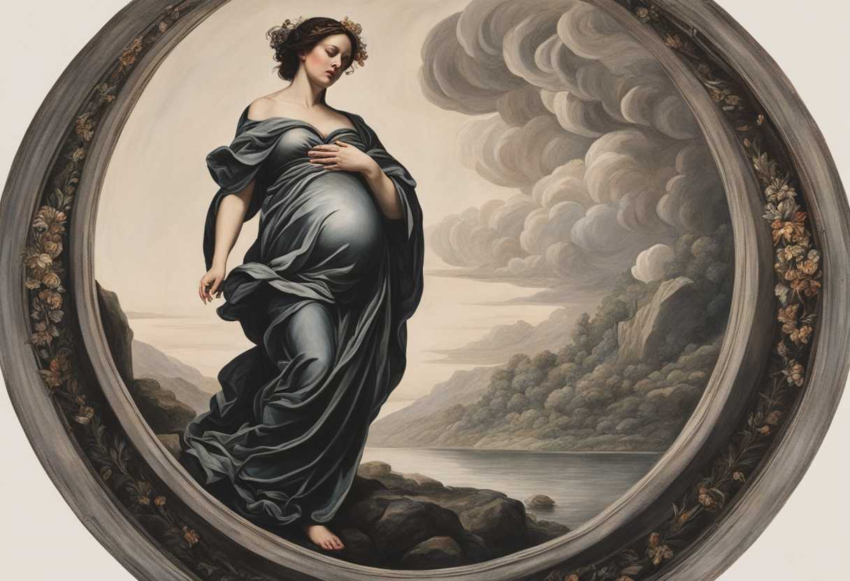 A-pregnant-woman-stands-on-Earth-embodying-raw-emotion-struggle-renewal-and-resurrection_mzlq