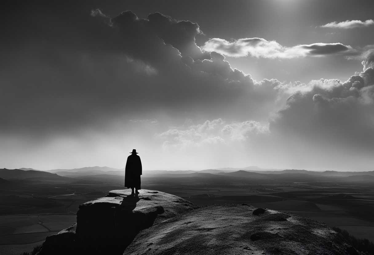 A-lone-figure-stands-resilient-in-silhouette-against-a-harsh-desolate-landscape_wtxn