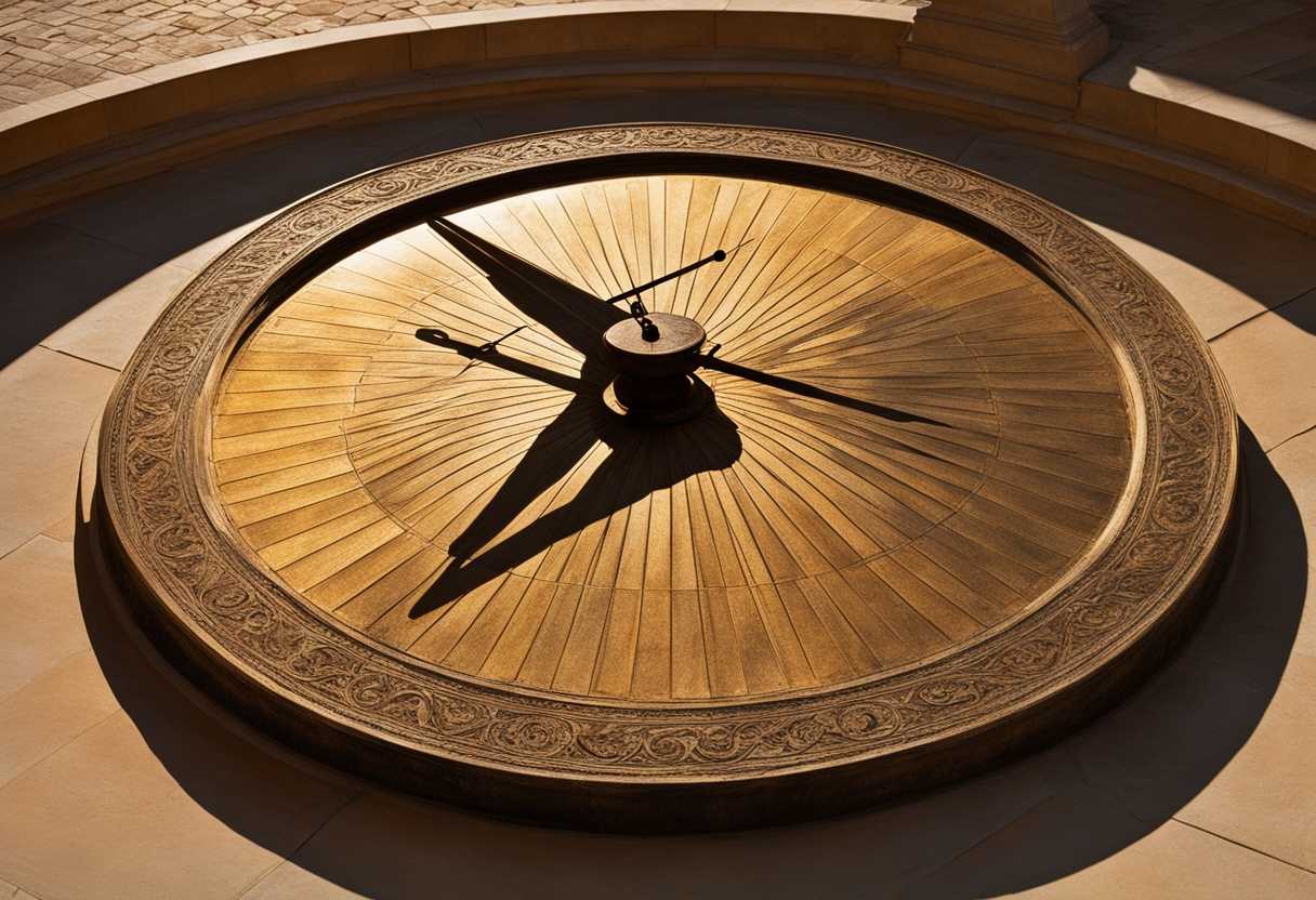 Ancient-sundial's-shadow-reverses-dramatically-in-warm-golden-light-capturing-timeless-celestial-da_utql