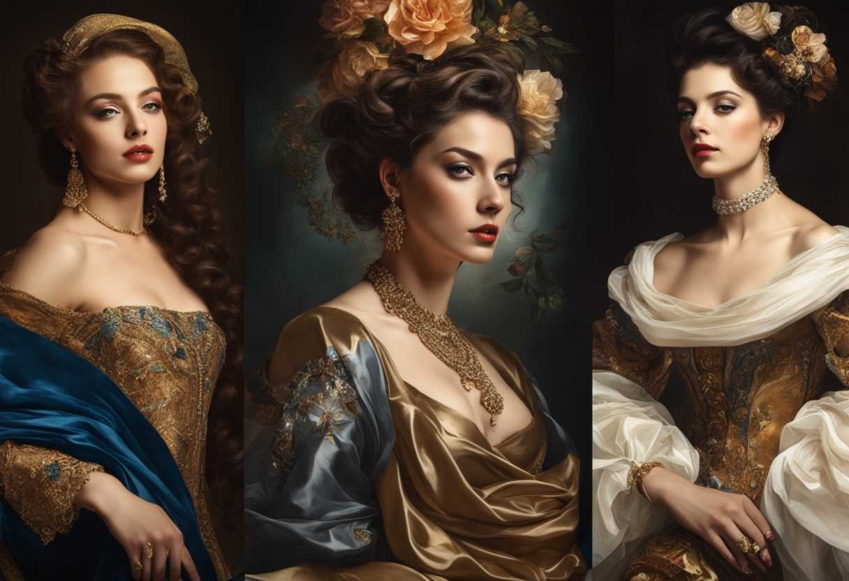 Opulent-women-in-lavish-attire-adorned-with-extravagant-jewelry-exuding-luxury-and-elegance_zafz