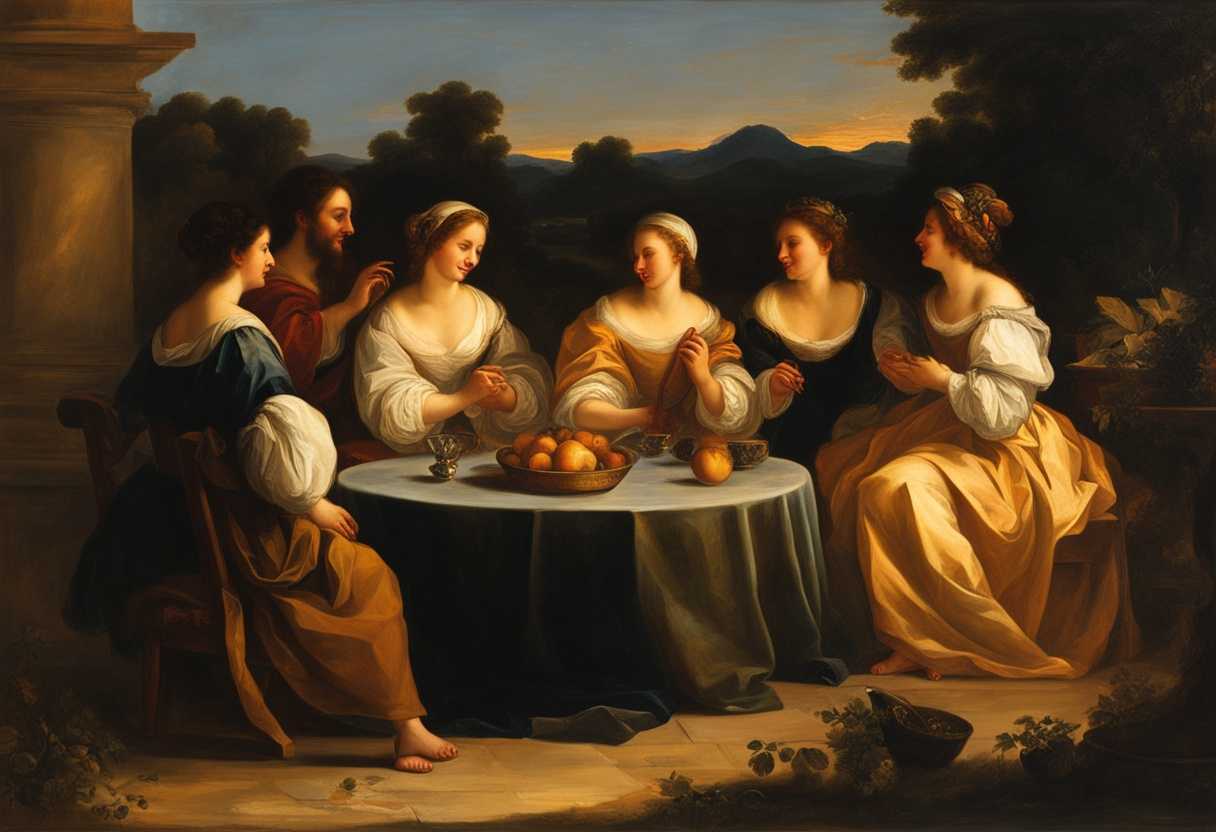 Friends-gathered-in-a-circle-at-sunset-sharing-laughter-and-stories-bathed-in-golden-light_ondd
