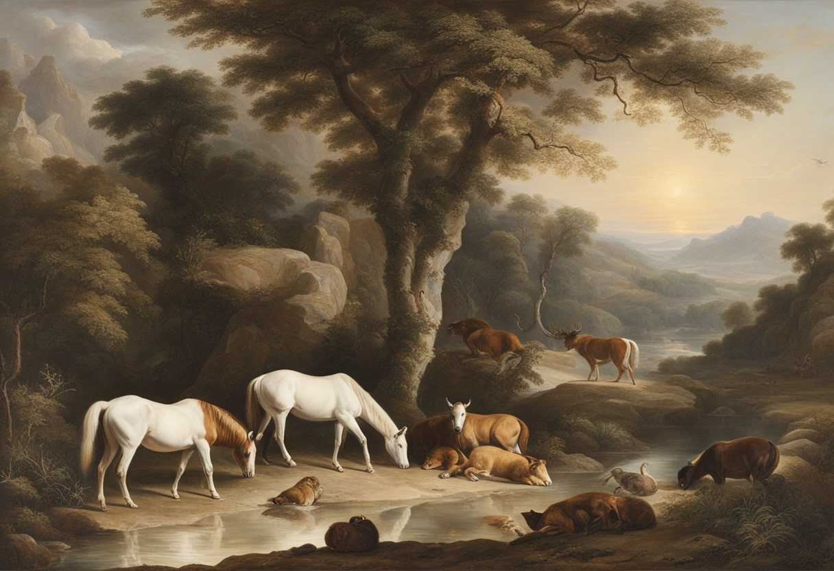 A-serene-wilderness-scene-with-diverse-wildlife-barren-land-and-glowing-sunlight_lsaj