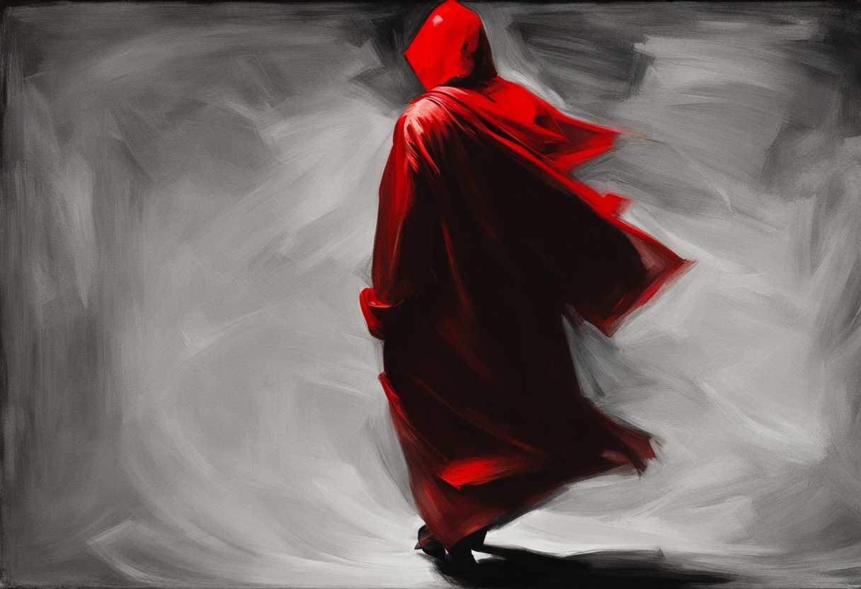 A-lone-figure-in-red-striking-a-dramatic-pose-against-a-dark-background_hwql