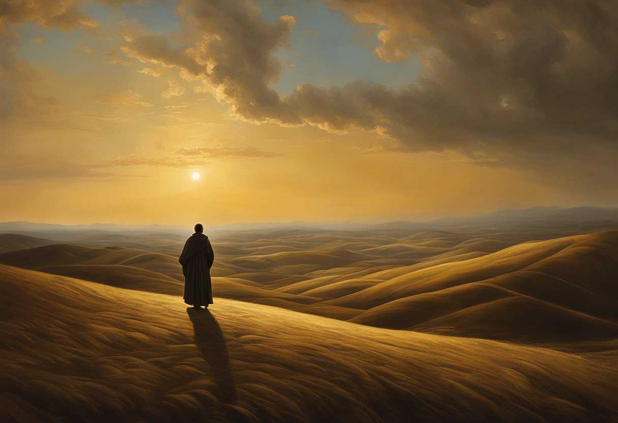A-lone-figure-stands-in-a-desolate-land-bathed-in-golden-light-embodying-resilience-and-hope_feqn