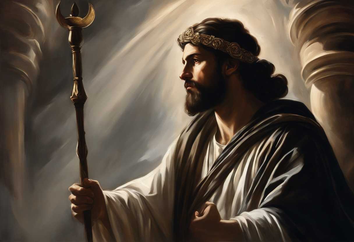 A-prophet-in-ancient-attire-holding-a-staff-delivers-a-powerful-message-under-dramatic-lighting_noko