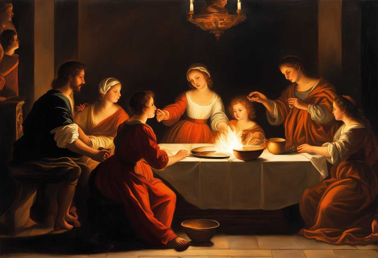 A-family-gathered-around-a-glowing-fire-holding-hands-in-deep-connection-and-devotion_pior