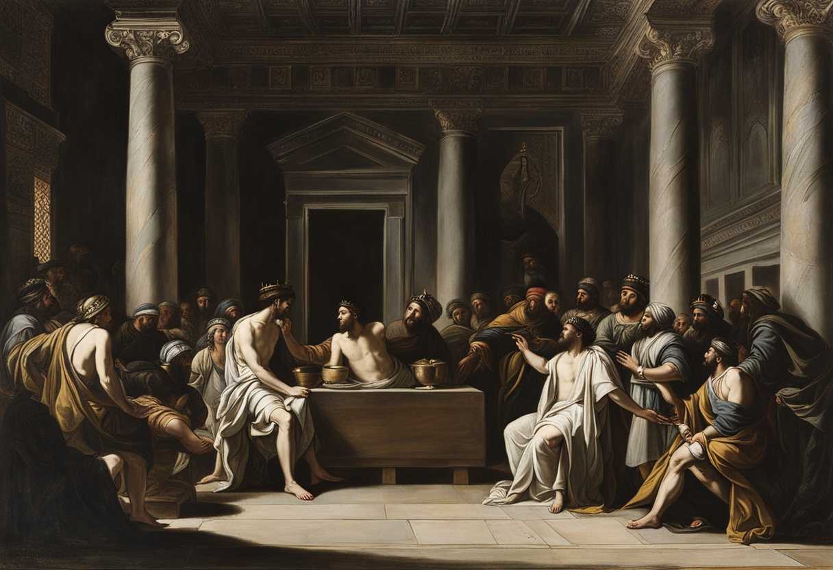 In-a-dimly-lit-chamber-the-King-of-Babylon-confronts-the-Chaldeans-with-a-troubled-expression_phcj