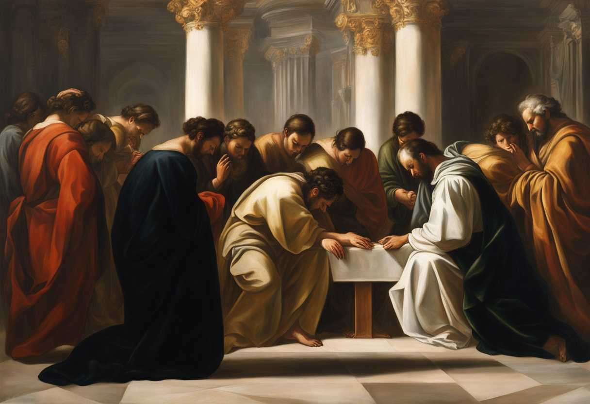 People-linked-in-prayer-heads-bowed-bathed-in-soft-light-embodying-unity-and-faith_xhov