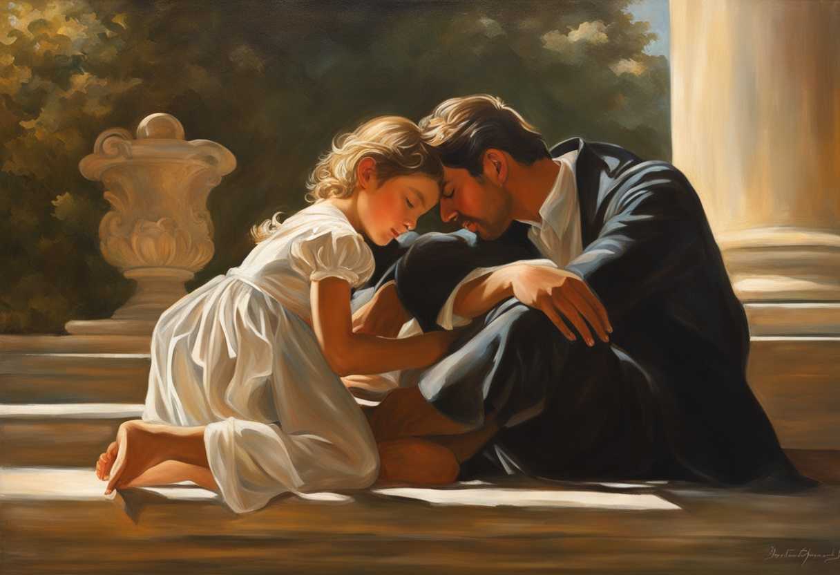 A-father-and-children-share-a-warm-embrace-in-the-sunlight-capturing-timeless-love_razo