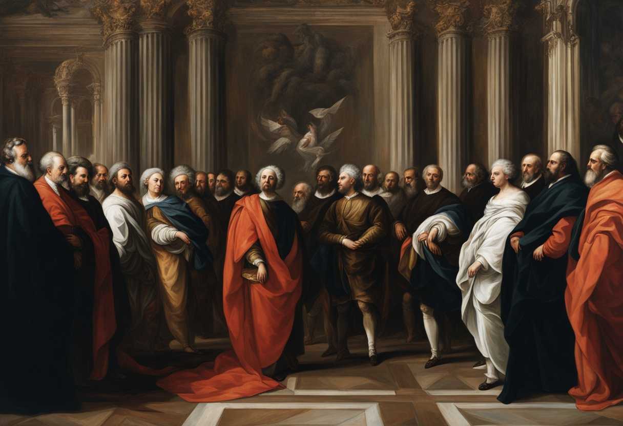 World-leaders-stand-in-a-somber-formation-facing-impending-judgment-with-unity-and-anticipation_orel