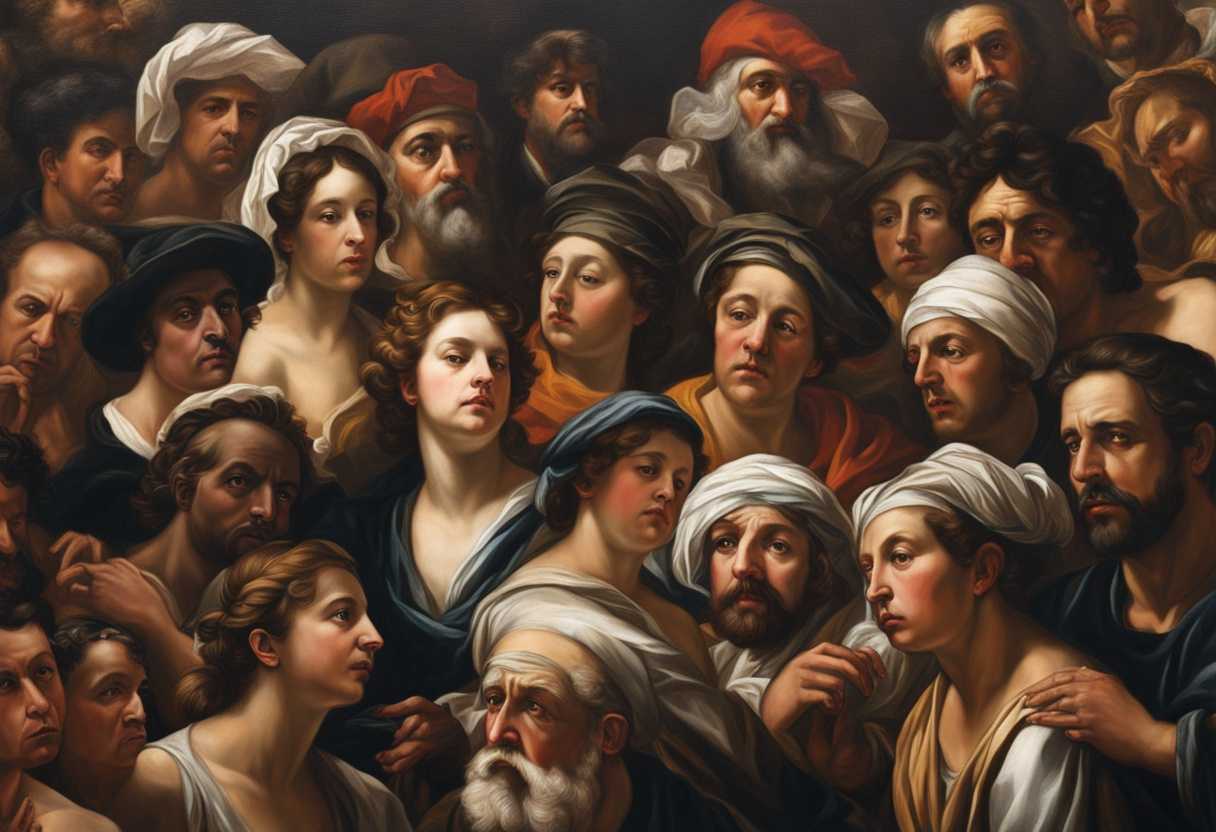 A-diverse-crowd-in-disarray-faces-showing-confusion-and-wisdom-contrasting-knowledge-and-ignorance_cknz