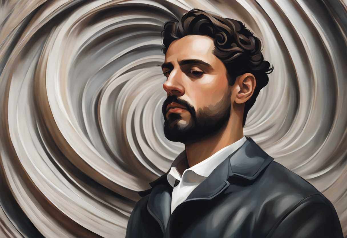 A-man-stands-amidst-swirling-words-lost-in-thought-exuding-confidence-and-introspection_twiy