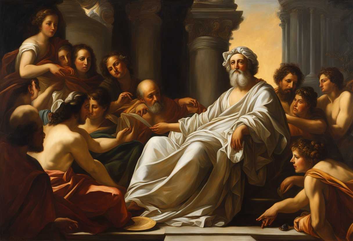 A-sage-imparts-timeless-wisdom-to-a-mesmerized-audience-under-the-golden-sun's-glow_adko