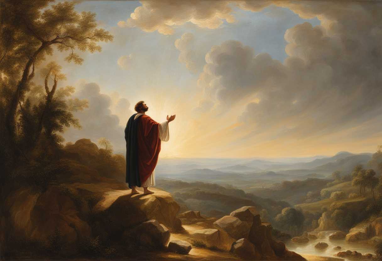 A-man-stands-in-prayer-arms-outstretched-bathed-in-sunlight-displaying-determination-and-hope_amdm