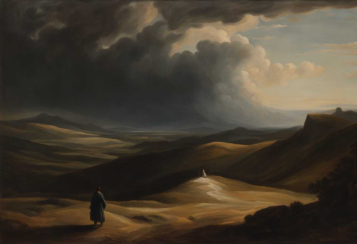A-figure-stands-alone-in-a-vast-empty-landscape-battling-inner-turmoil-and-seeking-solace_zxcd