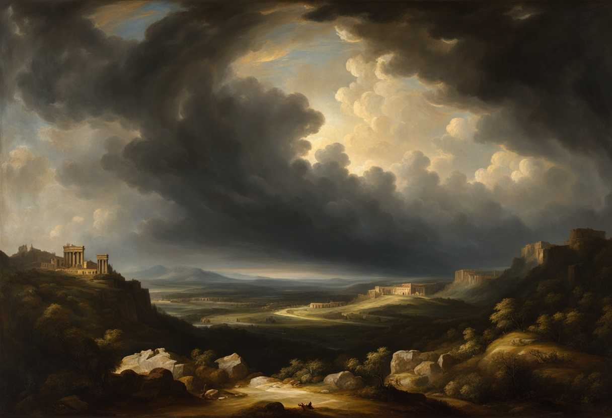 A-stormy-sky-looms-over-a-rugged-landscape-bathed-in-ethereal-light_kxgl